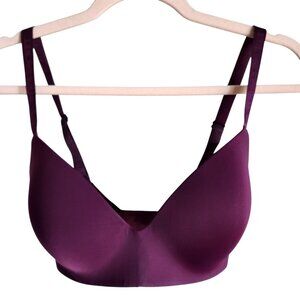 Victoria's Secret Bra 32DD 32E Purple Plum Women's TShirt Lightly Lined Wireless